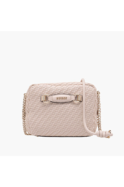 Guess حقيبة كروس بودي فرانسي كاميرا المزخرفة بحزام سلسلة