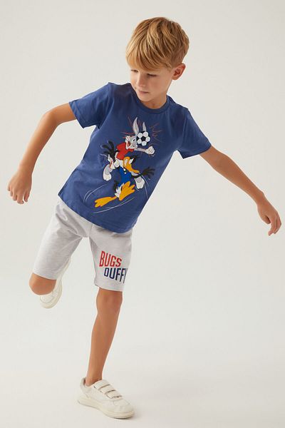 Looney Tunes Boy's Navy Blue Bermuda Suit