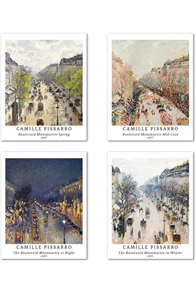 Emoda home Trove مجموعة من 4 مطبوعات جدارية غير مؤطرة من ALAYRA arts لمناظر ط...