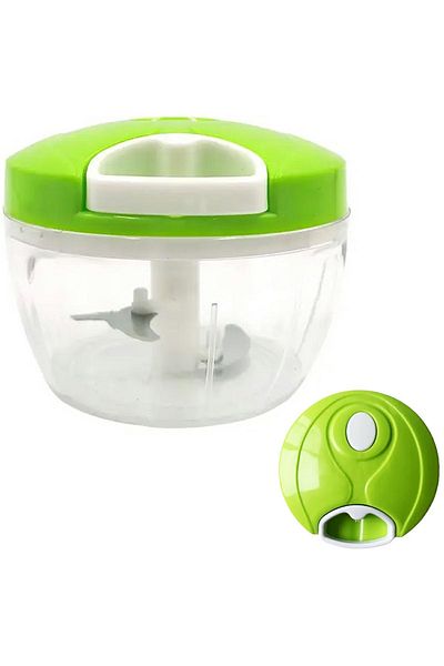 Aptel Manual vegetable cutter, 3 blades, plastic, white/green, 13×10 cm