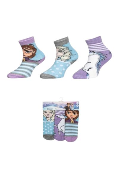 Frozen Set of 3 pairs of children's socks, multicolor, 31-34, Frozen, Disney