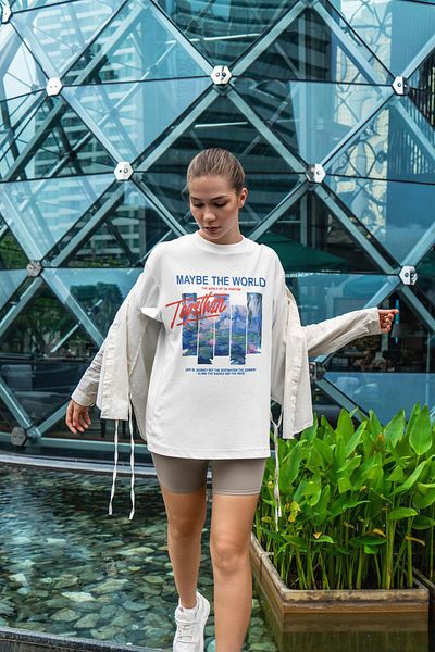 Buka Shops Claude Monet "Water Lilies" Design Oversize T-Shirt