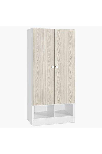 Home Box Vanilla 2-Door Wardrobe – Spacious Wooden Closet with Stylish Design, Durable Build