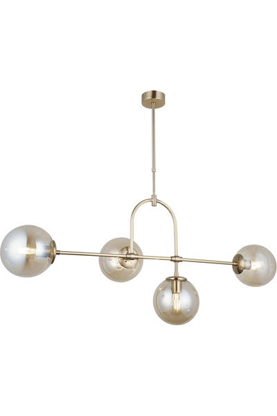 NZL Lighting Portual 4'lü Antik Lak Avize Oturma Odası Avize Salon Avize Caml...