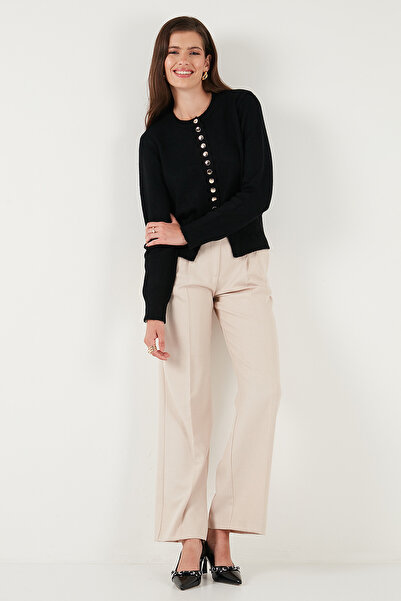 Lela Premium Comfort Fit Round Neck Crop Knitwear Cardigan Cardigan 680Hi00164