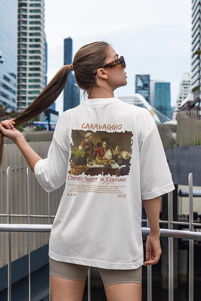 Buka Shops Baroque Art - Caravaggio "The Supper at Emmaus" Oversized T-Shirt