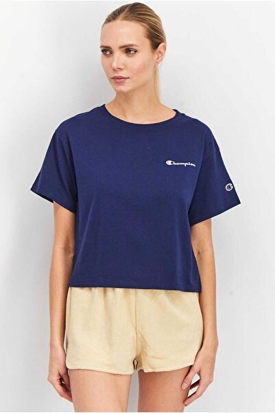 Champion Crop Tshirt Mini Logo Lacivert