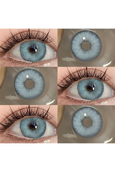 OEM Blue Colored Contact Lenses, Estonia Blue, 365 Wears, Cosmetic, No Diopters