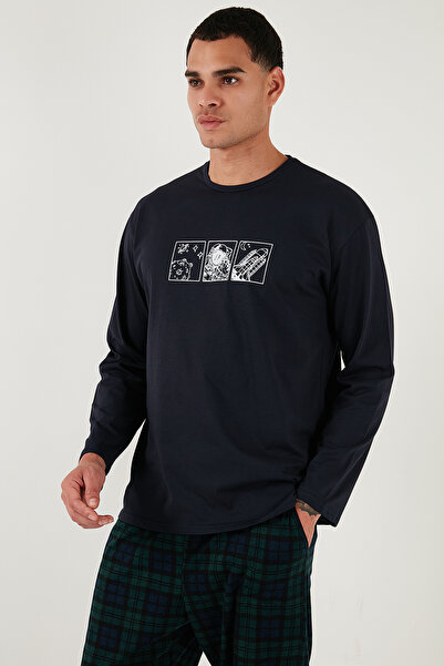 Buratti Ekoseli Pamuklu Regular Fit Yükske Bel Bisiklet Yaka Pijama Takımı Erkek PİJAMA TAKIMI 65740