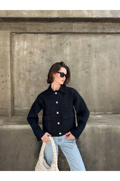 D'RECCY Women's Seasonal Buttoned Cardigan Jacket