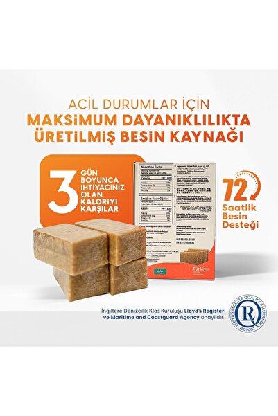 4s Acil Durum ve Deprem Gıdası, Hayat Kurtaran Beslenme,5 Yıl Raf Ömrü, 10 Paket (1 KOLİ)
