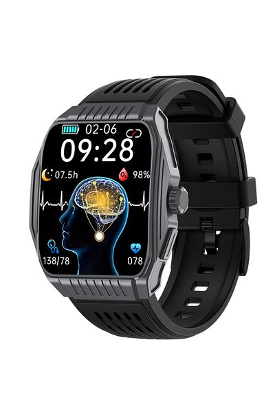 isen Smartwatch JT03 Gray, 1.85" HD, Sleep Improvement, Blood Sugar, PPG+ECG, Bt Call, Remote Care