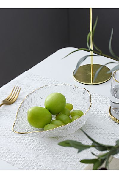 Shuer 8 inch Nordic Glass Fruit Plate With Phnom Penh Water Drop Plate