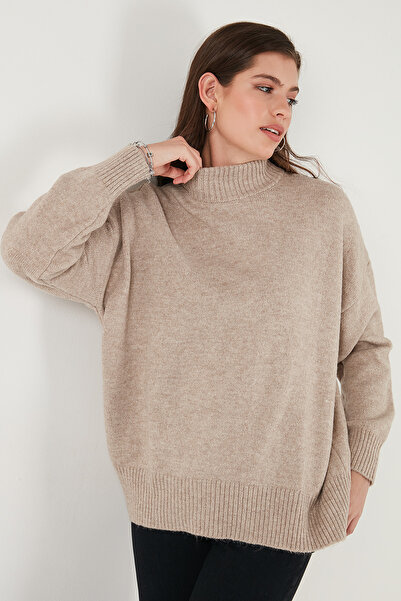 Lela Premium Oversize Fit Balıkçı Yaka Yumuşak Dokulu Triko Kazak KAZAK 680KZ00469