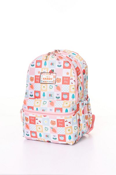 D'VERS Candy Patterned 3-Piece School Bag Set