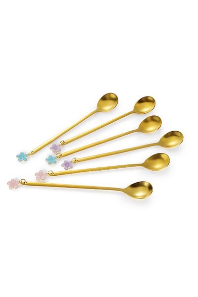 Sunhome 6-Piece Stainless Steel Coffee Spoon Set Gold