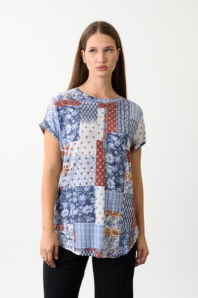 ALEXANDERGARDI Patterned Blouse with Side Slits