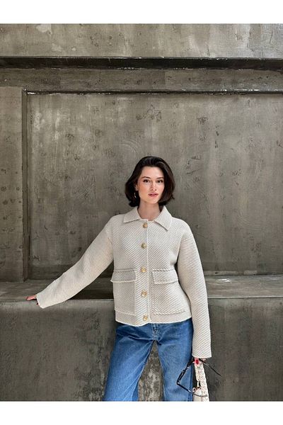 D'RECCY Women's Seasonal Buttoned Cardigan Jacket