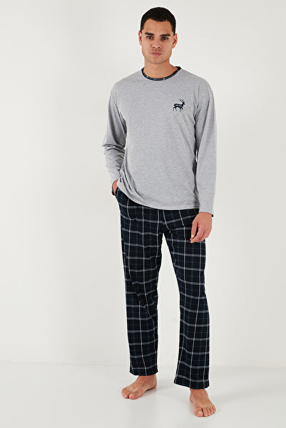 Buratti Бавовняний Regular Fit Велосипедний комір Екологічний піжамний комплект Чоловічий ПІЖАМНИЙ КОМПЛЕКТ 6574001