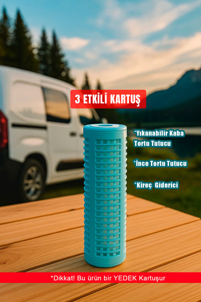 Car Fil CRF-10-3X Model Karavan Su Deposu Üç Etkili Filtre Yedek Kartuşu