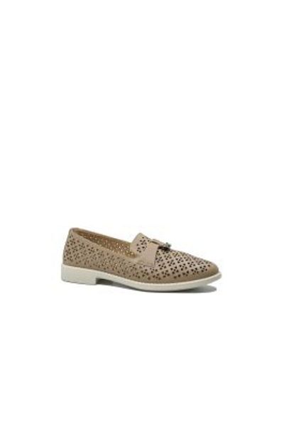 Karisma Pantofi casual Karisma, apricot din piele naturală cu perforații