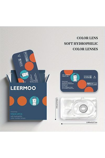 OEM Blue Colored Contact Lenses, Twinkle, 6 Months, 38% Water Content, 14.5 mm, Soft, No Diopters