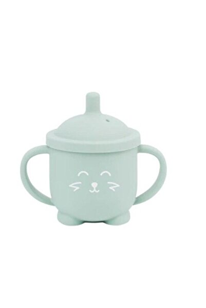 Babymoov Cană din silicon cu pai Vulpita, 160 ml (verde)