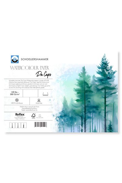 Schoellershammer Postcard Watercolor Block 300 g A6 10 Sheets
