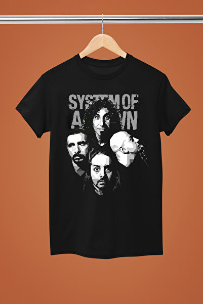 MAGORS تيشيرت روك من القطن المطبوع بأكمام قصيرة ومقاس عادي