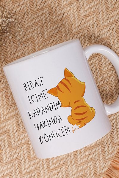 qoeuyl boutique I'M Drinking Soon I'Ll Be a Cat Printed Gift Fun White Mug Cup
