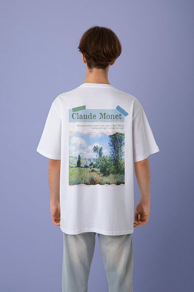 Buka Shops Impressionist Landscape - Claude Monet Art Series Oversize T-Shirt