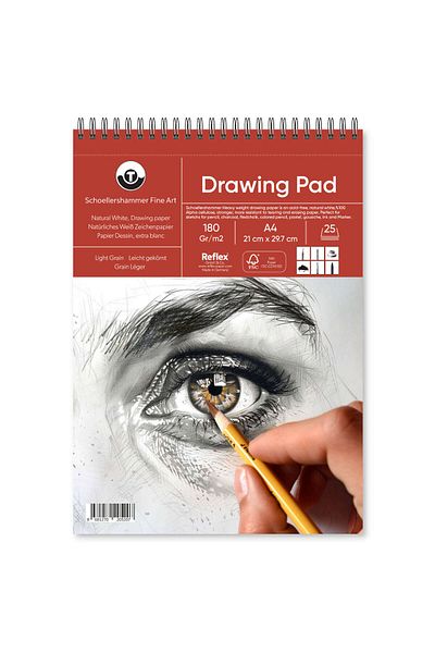 Schoellershammer Heavy Weight Drawing Pad Drawing Notebook 180 Gr A4 20 Sheets