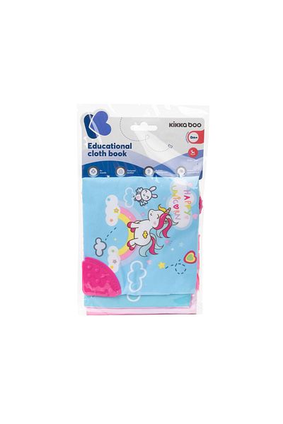 Kikka Boo Educational book with teething toy KikkaBoo Happy Unicorn