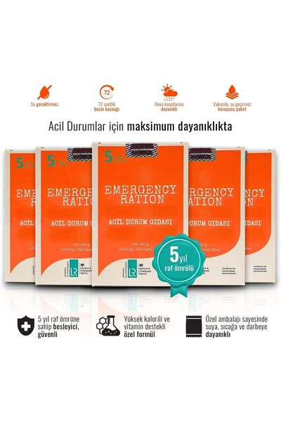 4s Acil Durum ve Deprem Gıdası, Hayat Kurtaran Beslenme,5 Yıl Raf Ömrü, 10 Paket (1 KOLİ)