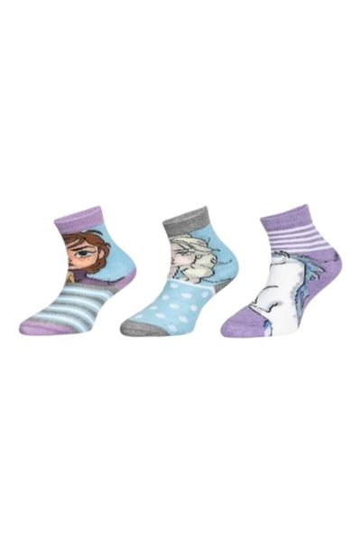 Frozen Set of 3 pairs of children's socks, multicolor, 31-34, Frozen, Disney