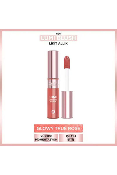 L'Oreal Paris Lumi Blush Likit Allık 630 Glowy True Rose