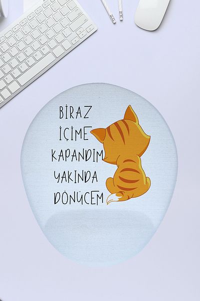 qoeuyl boutique I'M Drinking Soon I'Ll Be Printed Gift Fun Oval/Rectangular Mousepad with Wrist Support