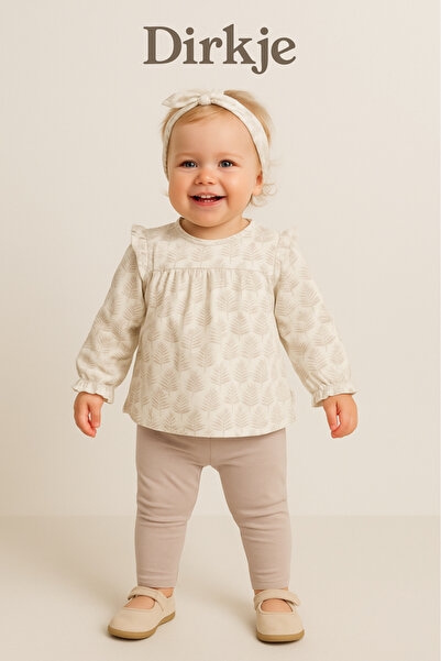 Dirkje Baby Girls 3-Piece Printed Top, Leggings & Headband Set