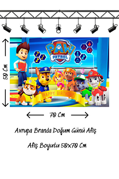 snowparty Rođendanski banner na temu Paw Patrol