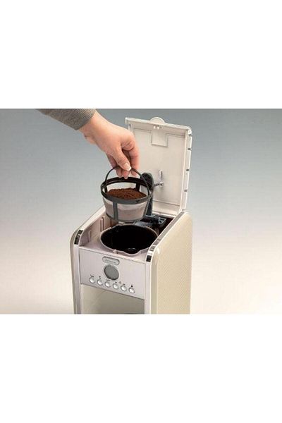 ARIETE Cafetiera Vintage 1342, 4-12 cups, LCD Display (Cream)