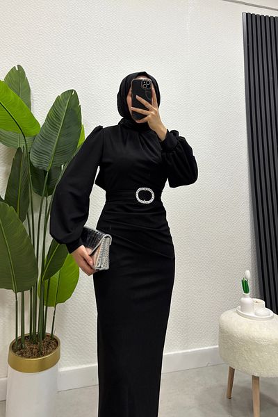 Tarzım Tuba Women's Işıl Hijab Dress Black