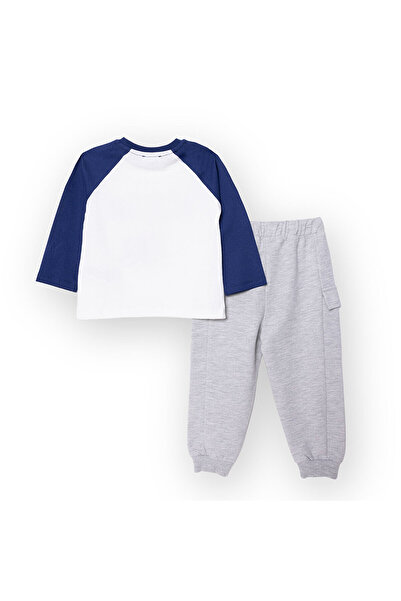 ebebek Hello Baby HelloBaby Erkek Bebek Eşofman Takımı Fermuarlı Cool Dino Uzun Kol Lastikli