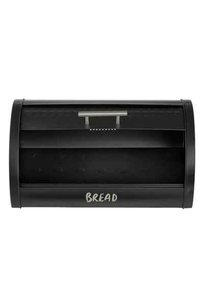 divendi-ro Bread box, metal, with sliding door, dimensions 38x28x18.5cm, black