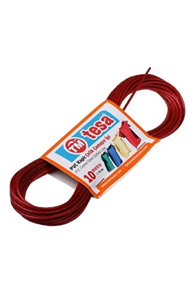 Yüsra Shop Snur de rufe din oțel acoperit cu PVC de 10 metri Snur multifuncți...