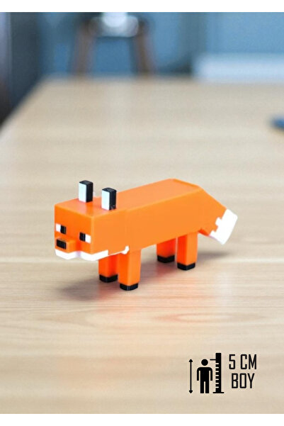 GiginGo Blok Macerası Tilki Figürü – Minecraft Fox 5cm Karakter Figürü
