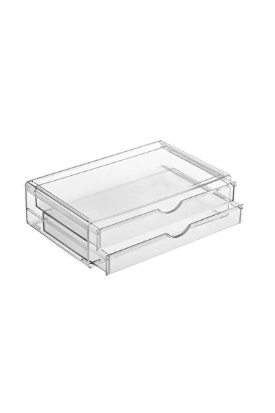 divendi-ro Acrylic Box, with 2 Drawers, 32x20x9cm, transparent