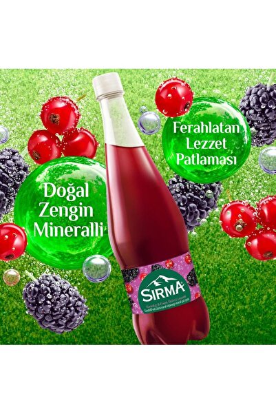 Sırma B Vitaminli Karadut & Frenk Üzümü Aromalı Doğal Maden Suyu 1 Lt X 6 Adet