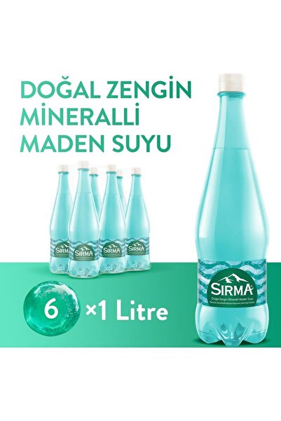 Sırma Doğal Maden Suyu 1 Lt X 6 Adet
