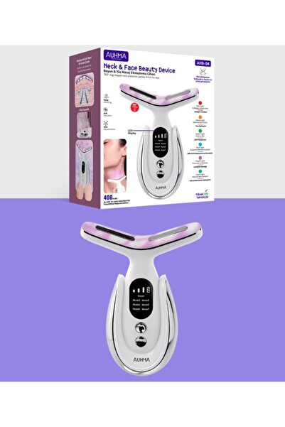 auhma AHB-04 EMS Teknolojili 45 Derece Isıtmalı, LCD Göstergeli, Boyun ve Yüz...
