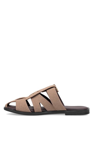 Ayakkabı Fuarı Elit Btss03 Women's Flat Slippers Mink